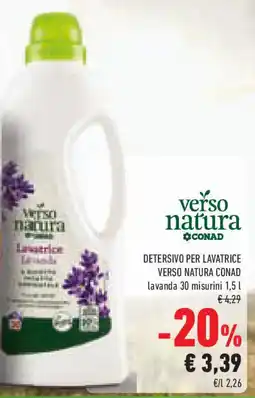 Conad Superstore Detersivo per lavatrice VERSO NATURA CONAD offerta