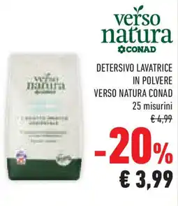 Conad Superstore Detersivo lavatrice in polvere VERSO NATURA CONAD offerta