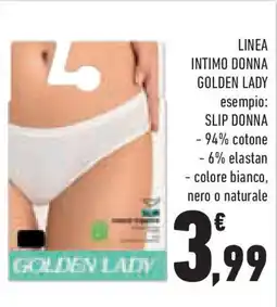 Conad Superstore Linea intimo donna GOLDEN LADY offerta