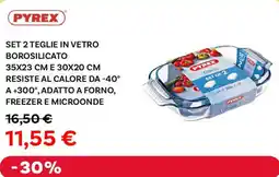 Max Factory Pyrex set 2 teglie in vetro borosilicato offerta