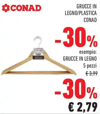 Conad Superstore Grucce in legno/plastica CONAD offerta
