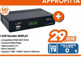 Expert I-ZAP Decoder 365Play offerta