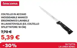Max Factory Tescoma coltello in acciaio inossidabile manico ergonomico lavabile offerta