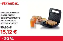 Max Factory Ariete sandwich maker piastre fisse con rivestimento offerta