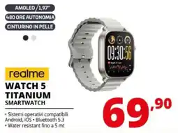 Comet Realme watch 5 titanium smartwatch offerta