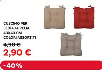 Cuscino per sedia aurelia