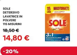 Max Factory Sole detersivo lavatrice in polvere offerta