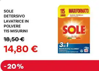 Max Factory Sole detersivo lavatrice in polvere offerta