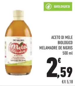 Conad Superstore Aceto di mele biologico melamadre DE NIGRIS offerta