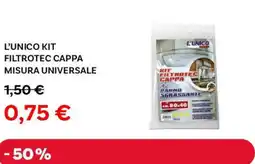Max Factory L'unico kit filtrotec cappa misura universale offerta