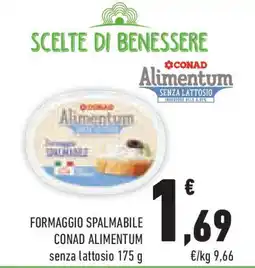 Conad Superstore Formaggio spalmabile CONAD ALIMENTUM offerta