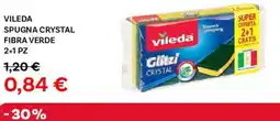 Max Factory Vileda spugna crystal fibra verde offerta