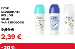 Max Factory Dove deodorante roll on offerta