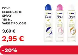 Max Factory Dove deodorante spray offerta