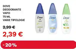 Max Factory Dove deodorante vapo offerta