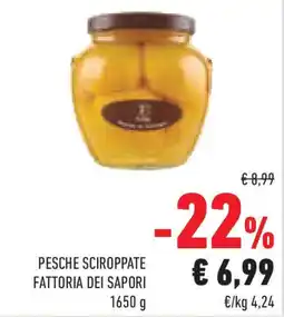 Conad Superstore Pesche sciroppate fattoria dei sapori offerta