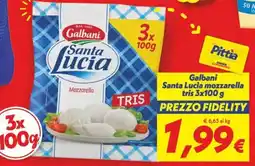 Iper Super Conveniente Galbani Santa Lucia mozzarella tris offerta
