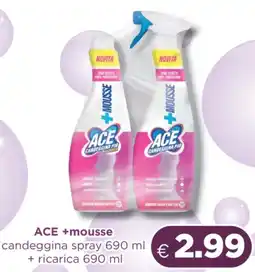 Acqua & Sapone Ace +mousse candeggina spray offerta