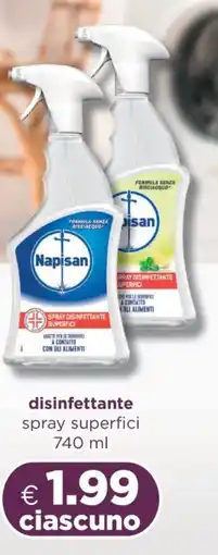 Acqua & Sapone Napisan disinfettante spray superfici offerta