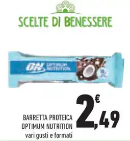 Conad Superstore Barretta proteica optimum nutrition offerta