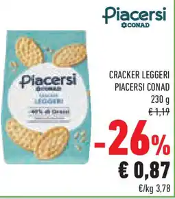 Conad Superstore Cracker leggeri PIACERSI CONAD offerta