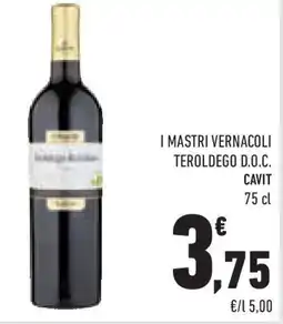 Conad Superstore I mastri vernacoli teroldego d.o.c. CAVIT offerta