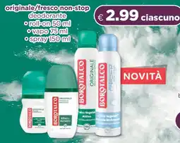 Acqua & Sapone Borotalco originale/fresco non-stop deodorante offerta