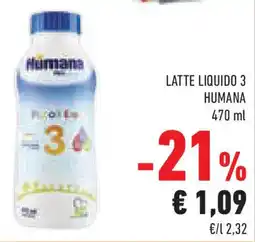 Conad Superstore Latte liquido 3 HUMANA offerta