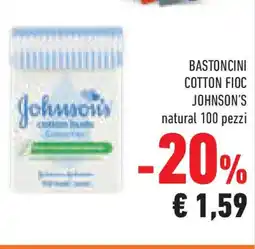 Conad Superstore Bastoncini cotton fioc JOHNSON'S offerta