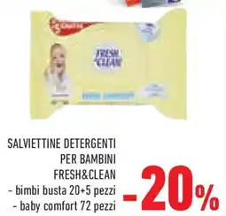 Conad Superstore Salviettine detergenti per bambini FRESH&CLEAN offerta