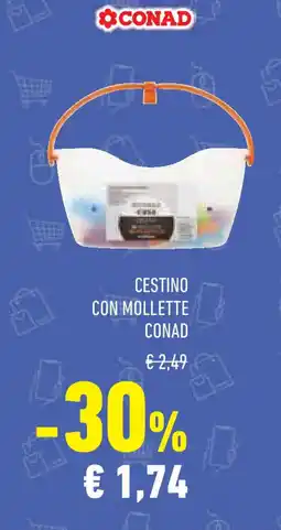 Conad Superstore Cestino con mollette CONAD offerta