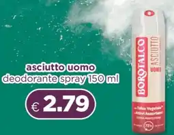 Acqua & Sapone Borotalco asciutto uomo deodorante spray offerta
