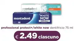 Acqua & Sapone Mentadent professional protect+/white now offerta