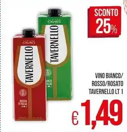 PrestoFresco Vino bianco/ rosso/rosato TAVERNELLO offerta