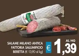PrestoFresco Salame milano antica fattoria salumificio BERETTA offerta