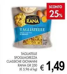 PrestoFresco Tagliatelle sfogliagrezza classiche giovanni RANA offerta