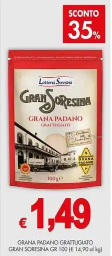 PrestoFresco Latteria Soresina Grana padano grattugiato gran soresina offerta