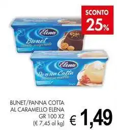 PrestoFresco Bunet/panna cotta al caramello ELENA offerta