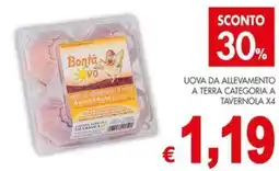 PrestoFresco Uova da allevamento a terra categoria a tavernola x4 offerta