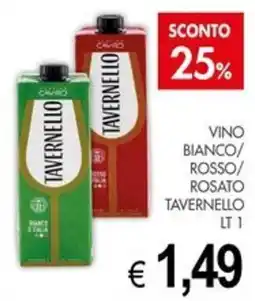 PrestoFresco Vino bianco/ rosso/ rosato TAVERNELLO offerta