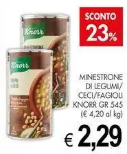 PrestoFresco Minestrone di legumi/ ceci/fagioli KNORR offerta