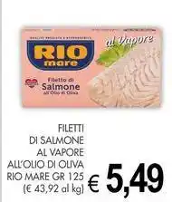 PrestoFresco Filetti di salmone al vapore all'olio di oliva RIO MARE offerta