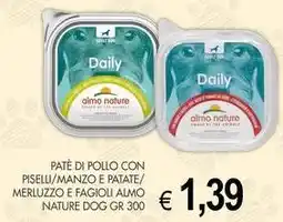 PrestoFresco Piselli/manzo e patate/ merluzzo e fagioli ALMO NATURE DOG offerta