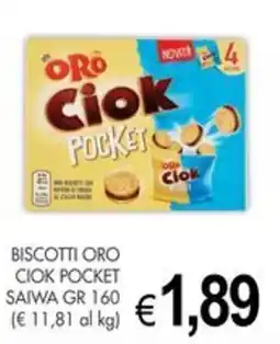 PrestoFresco Biscotti oro ciok pocket SAIWA offerta