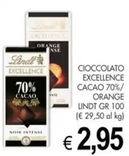 PrestoFresco Cioccolato excellence cacao 70%/ orange LINDT offerta