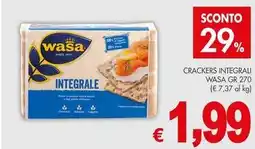 PrestoFresco Crackers integrali WASA offerta