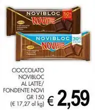 PrestoFresco Cioccolato novibloc al latte/ fondente NOVI offerta