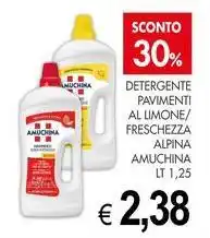 PrestoFresco Detergente pavimenti al limone/ freschezza alpina AMUCHINA offerta