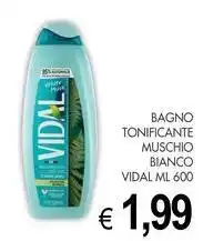 PrestoFresco Bagno tonificante muschio bianco VIDAL offerta