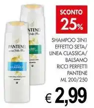 PrestoFresco Shampoo 3in1 effetto seta/ linea classica/ balsamo ricci perfetti PANTENE offerta